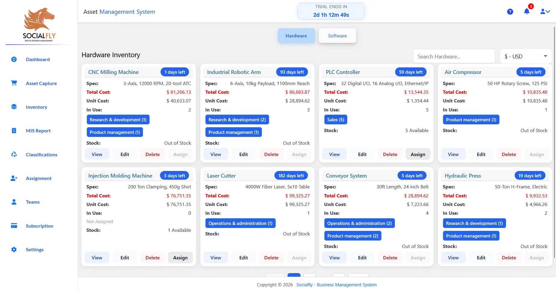 Asset-Management-System Hardware Overview